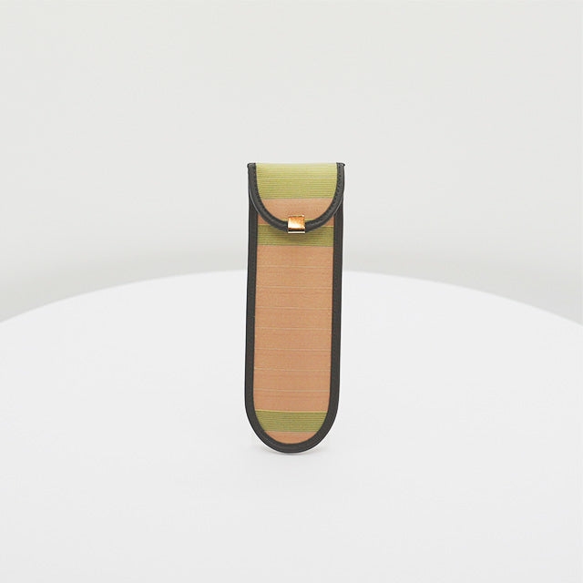 秋田八丈 万年筆入れ(山つつじ・緑)