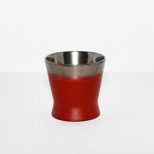 漆器 銀彩ぐい吞み(小・朱)