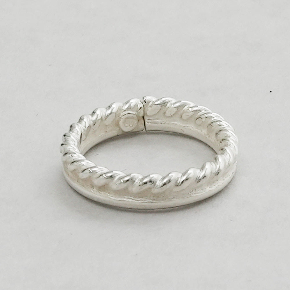 銀線細工 純銀フリーリング  つむぎ