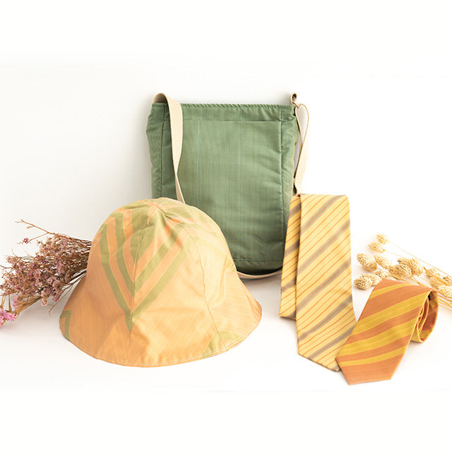 秋田八丈 ネクタイ(黄八)