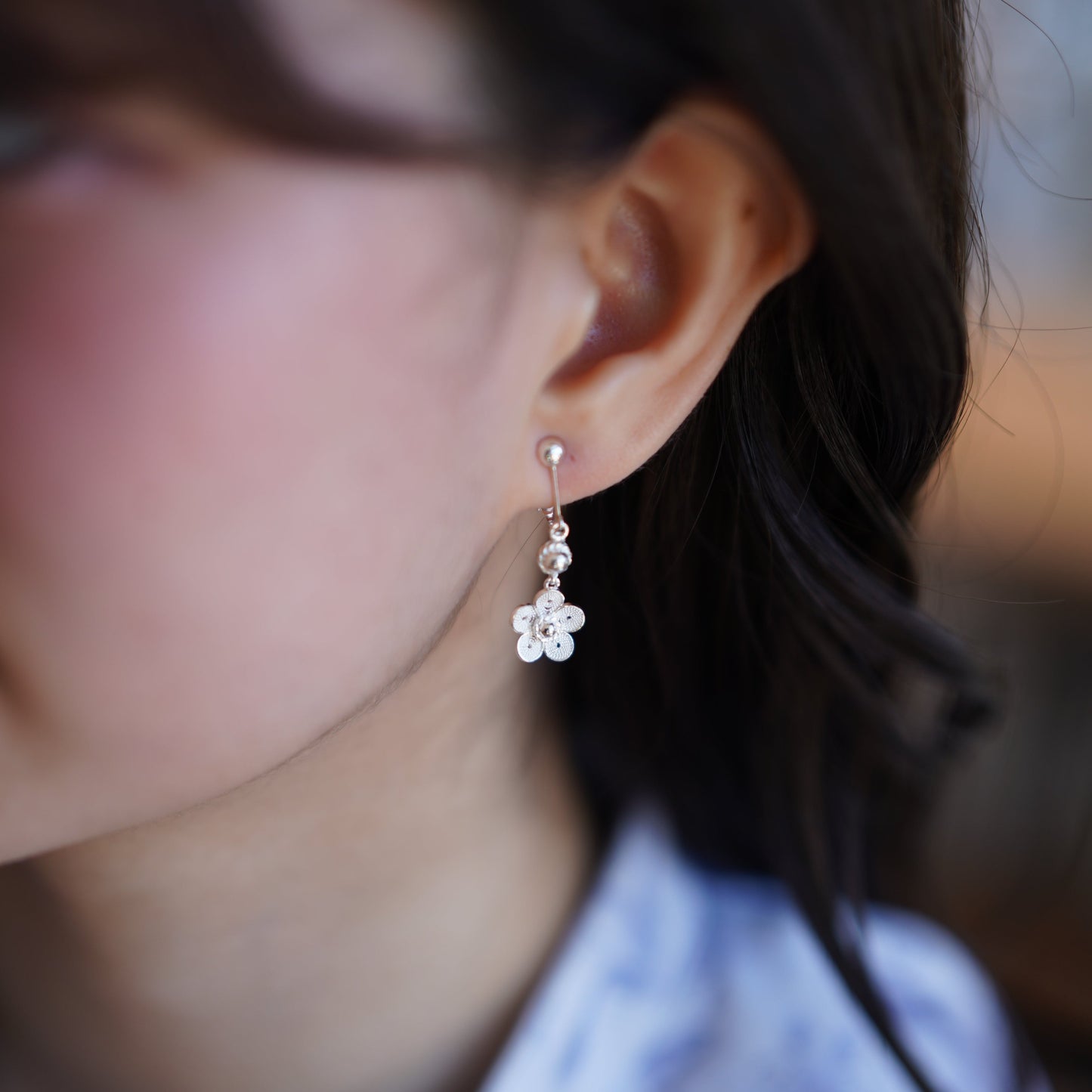 銀線細工 イヤリング 小梅