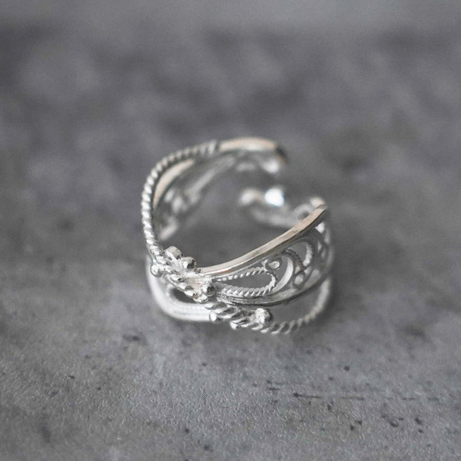 銀線細工 フリーリング 光風