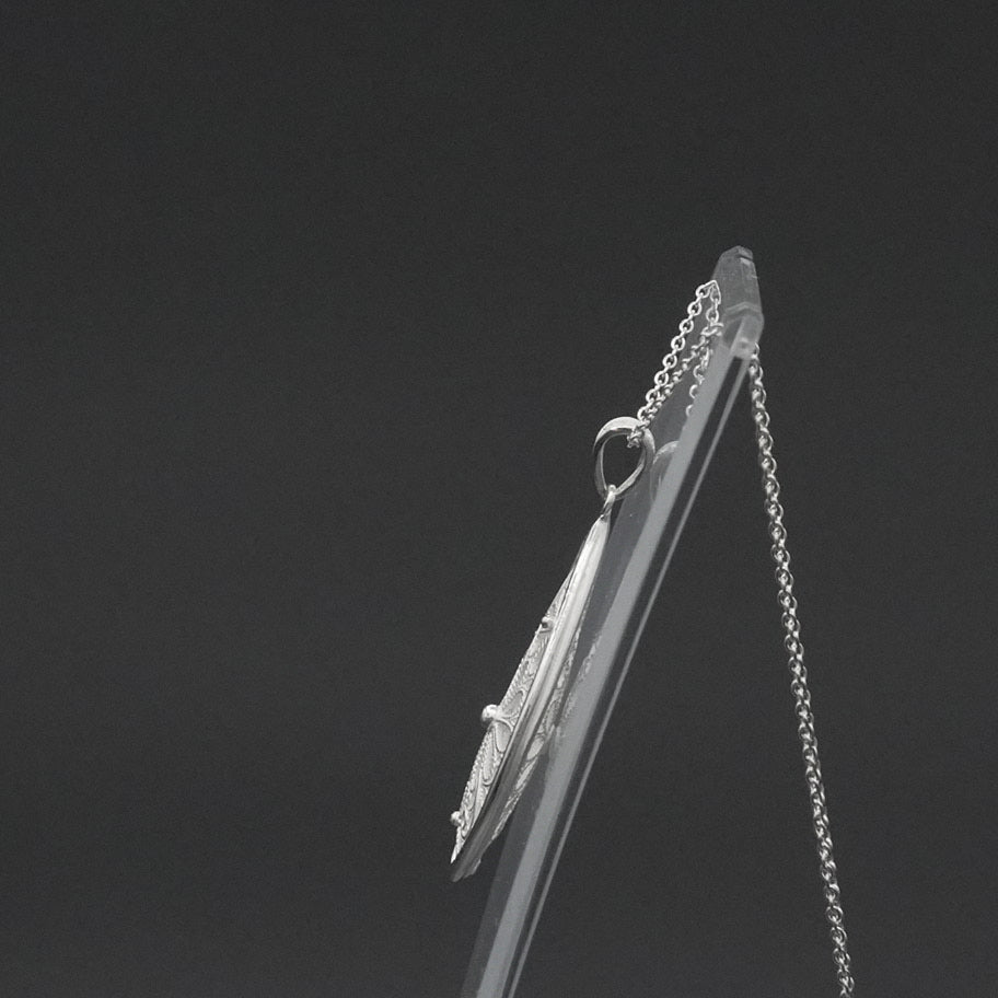 銀線細工 ペンダント しずく華