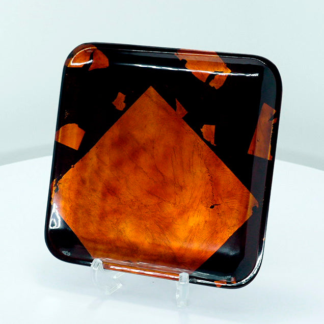漆器 琥珀皿(角)