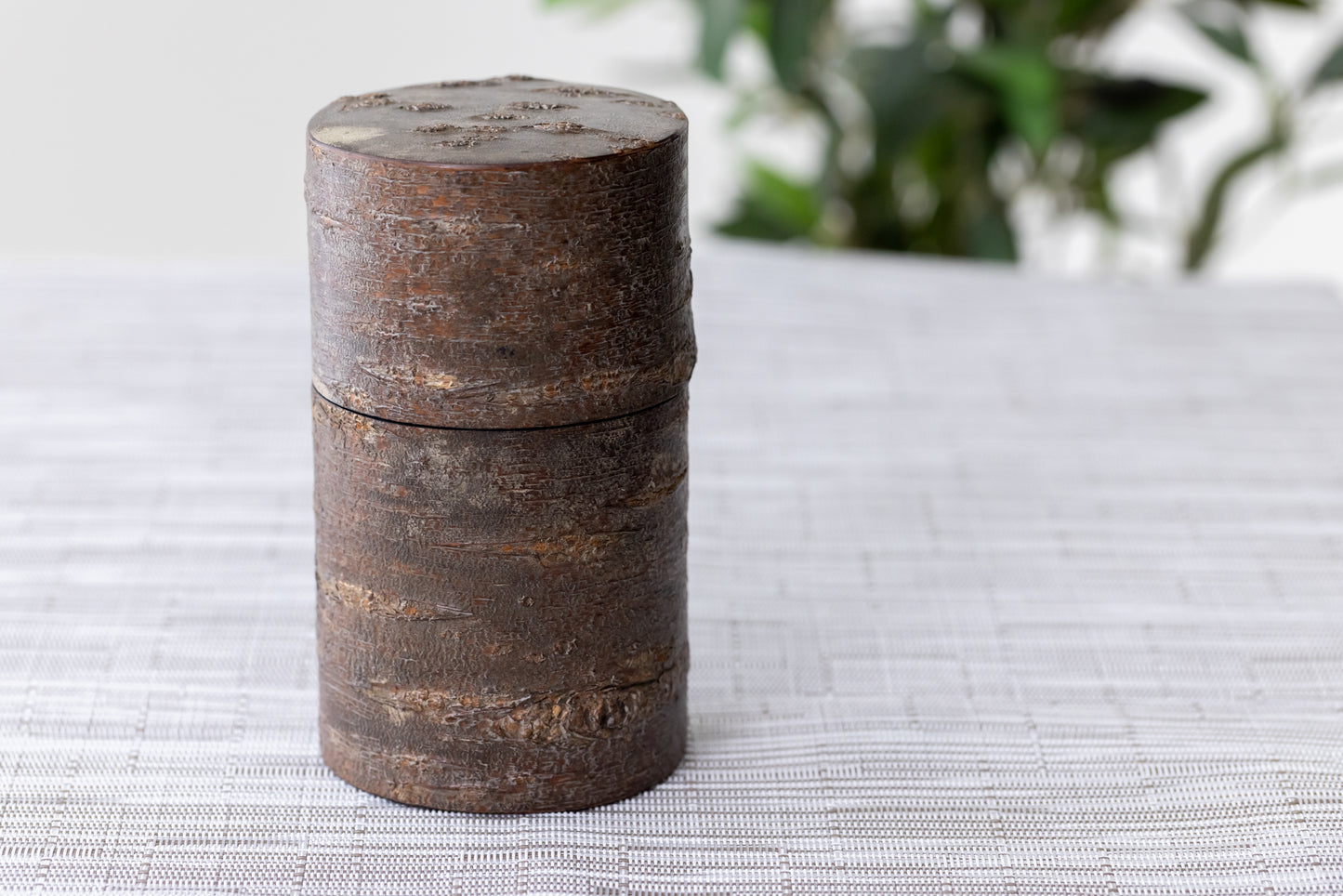 樺細工 抜樺一本茶筒