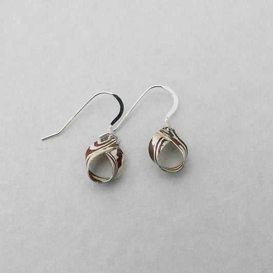 杢目銅 ピアス   drop