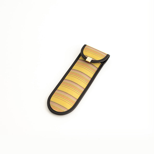 秋田八丈 万年筆入れ(黃八)