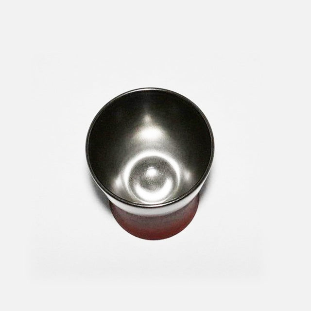 漆器 銀彩ぐい吞み(大・朱)