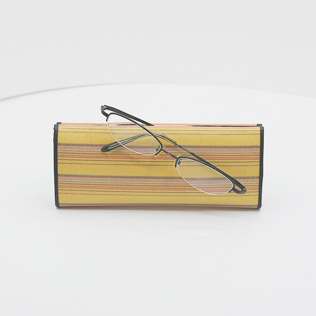 秋田八丈 めがねケース(黄八)