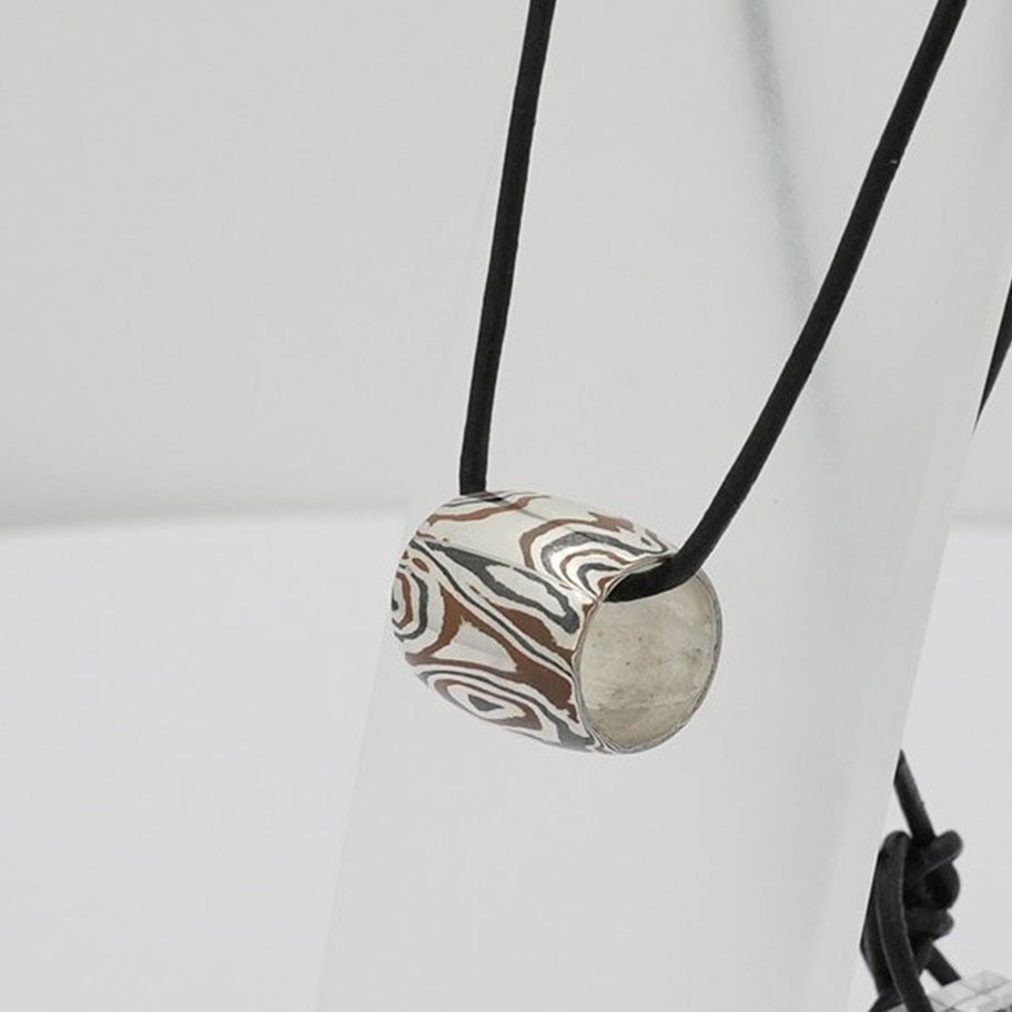 杢目銅 ペンダント  roll