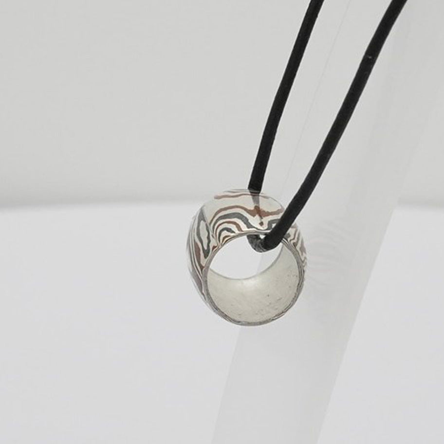 杢目銅 ペンダント  roll