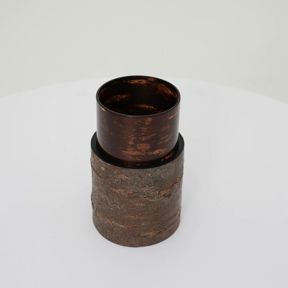 樺細工 抜樺一本茶筒