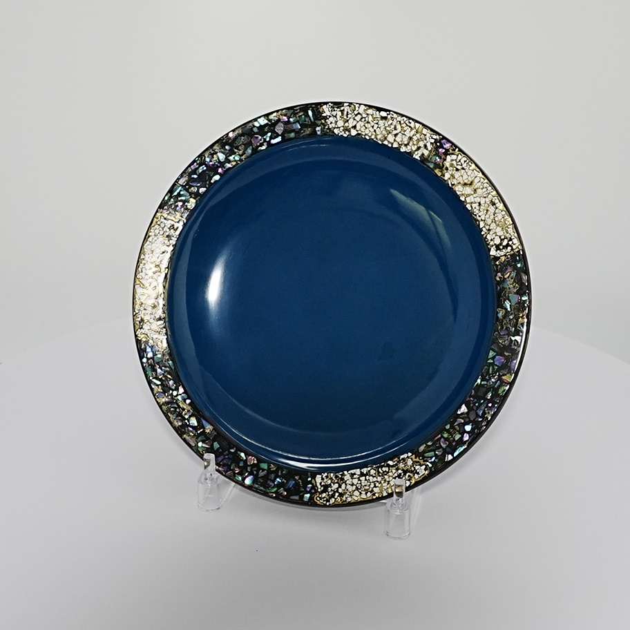 秋田塗 中皿21 碧