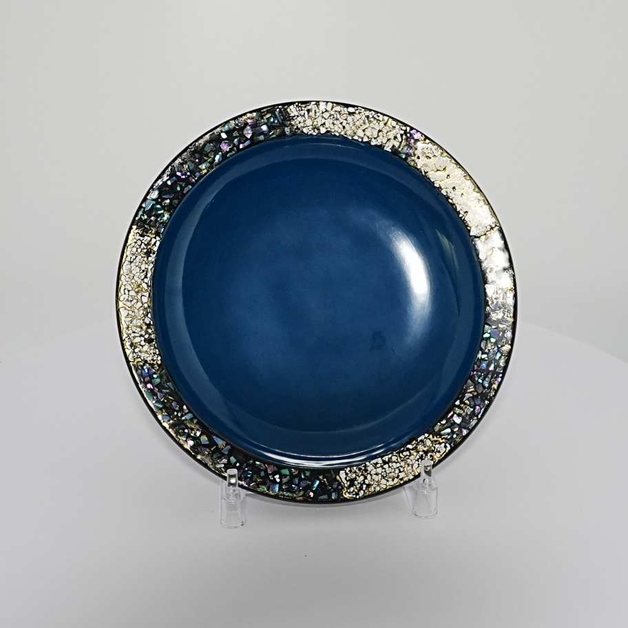 秋田塗 中皿21 碧