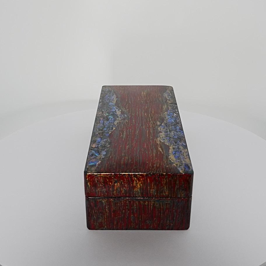 秋田塗 飾り箱 樹林