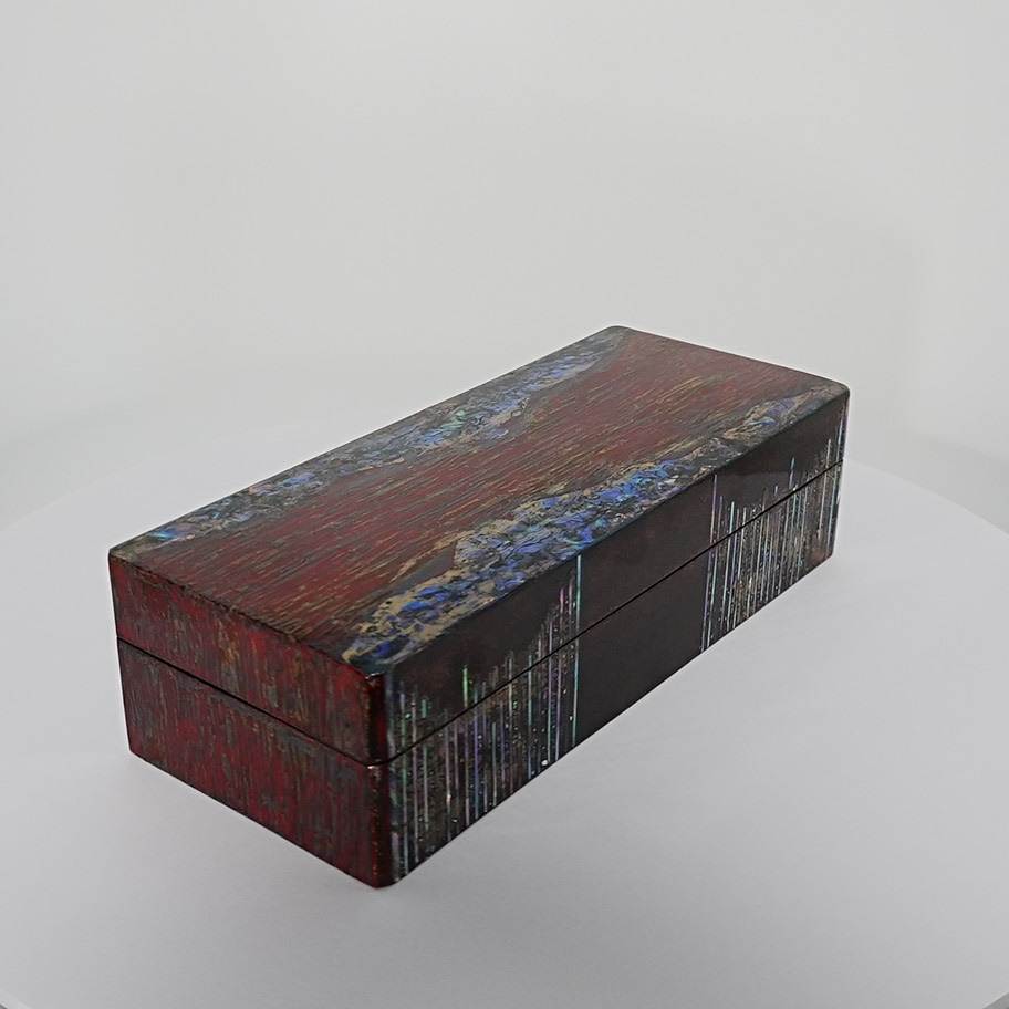 秋田塗 飾り箱 樹林