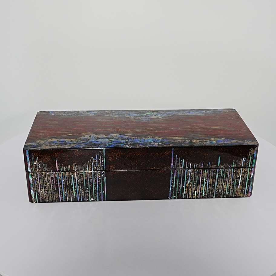 秋田塗 飾り箱 樹林