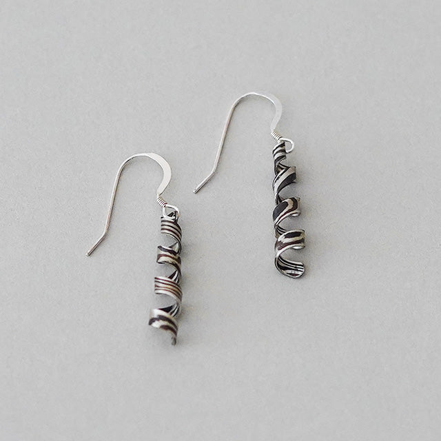 杢目銅 ピアス spiral_m