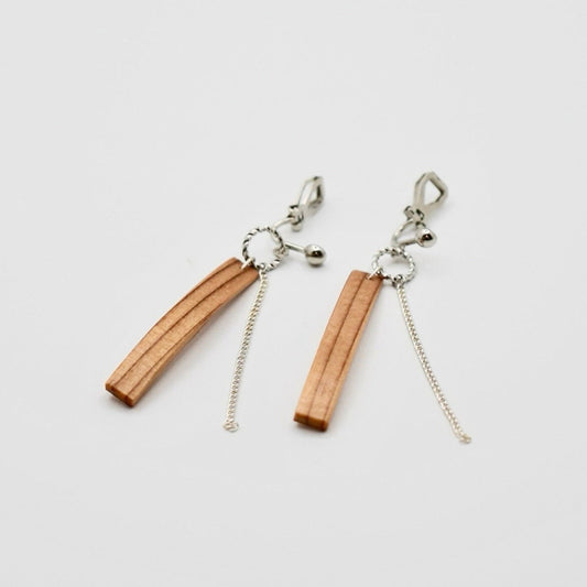 曲げわっぱ イヤリング101