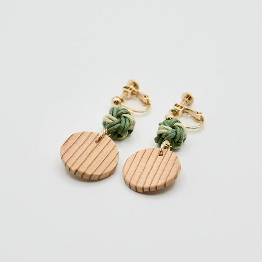 曲げわっぱ イヤリング102