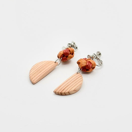 曲げわっぱ イヤリング106