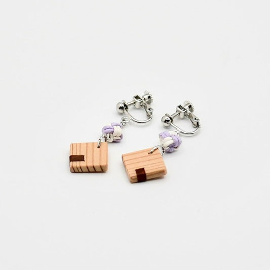 曲げわっぱ イヤリング104